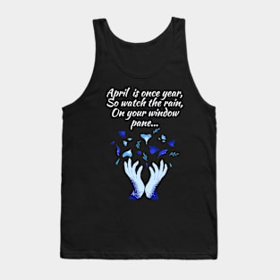 April rain flowers rainy day theme Tank Top